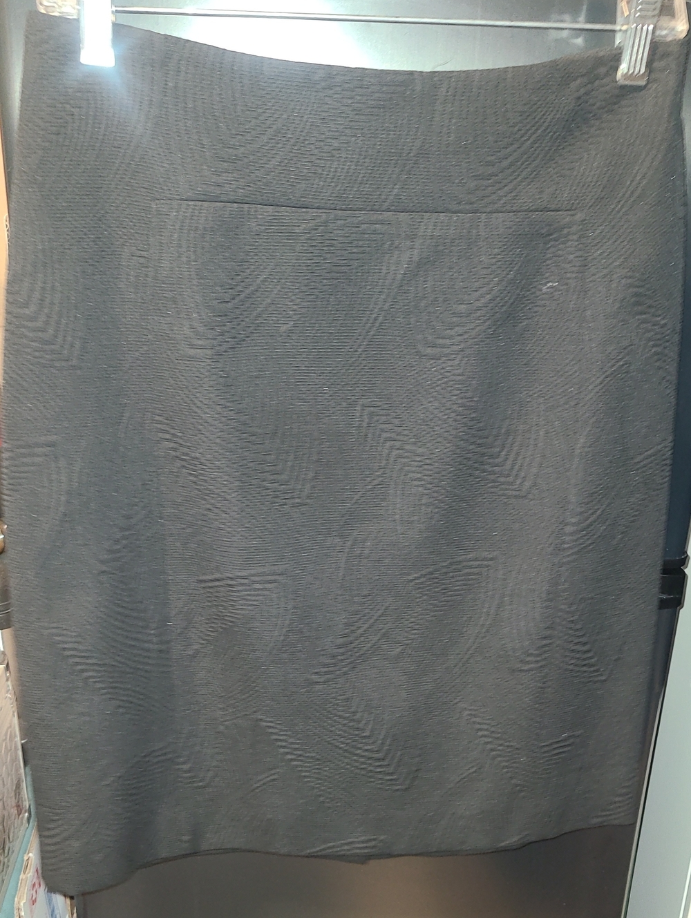 Nicole Miller Black Textured Pencil Skirt